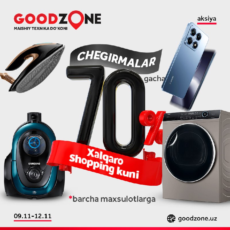 ***😀******😀******😀******😀******😀*** GOODZONE doʻkonlarida shopping kuni aksiyasi! …