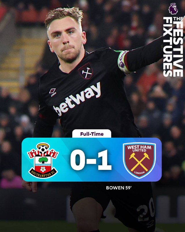 FT | Southampton 0-1 West Ham