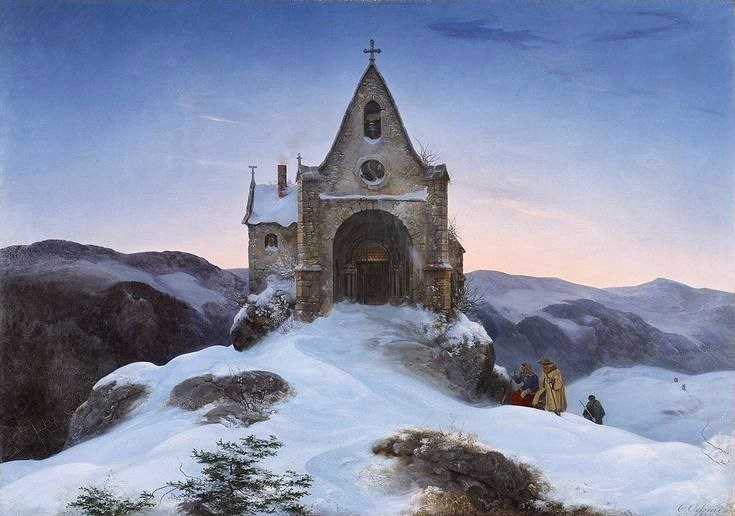 *Chapel on a Mountain in Winter* …