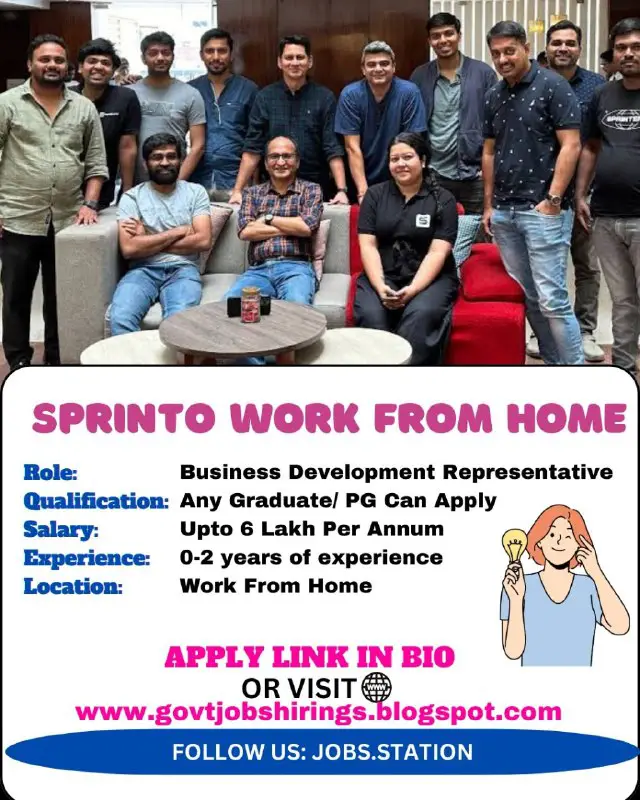 Sprinto Work From Home Job
