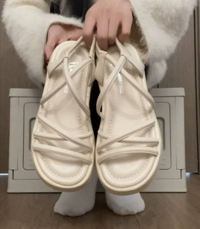 cream sandals