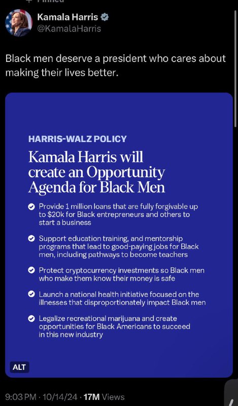 Kamala Harris releases her Racist Agenda …