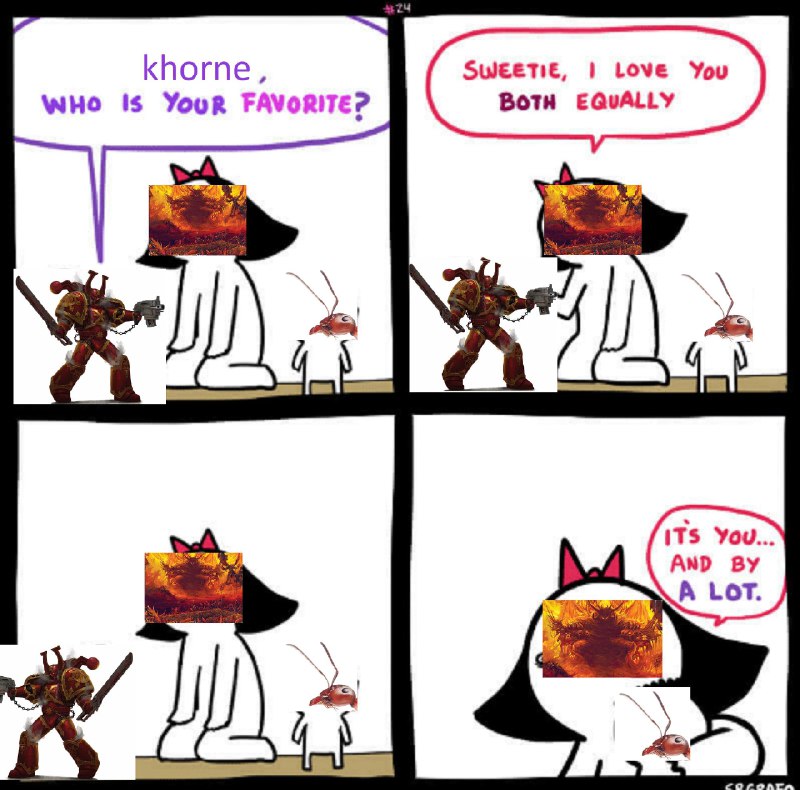 Khorne favorite are not humans.