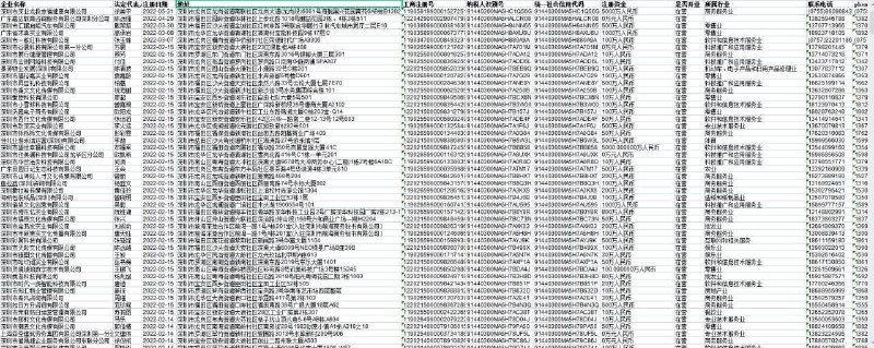 实时采集最新公司级法人，个体工商户，企业信用公示网实时采集，，都是最新的