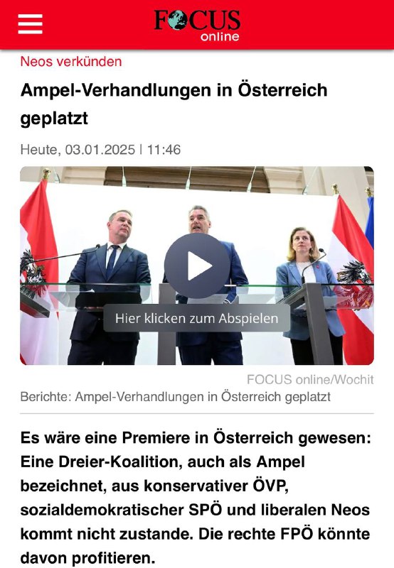 ***🚨*** **BREAKING:** Koalitionsverhandlungen in Österreich gescheitert …