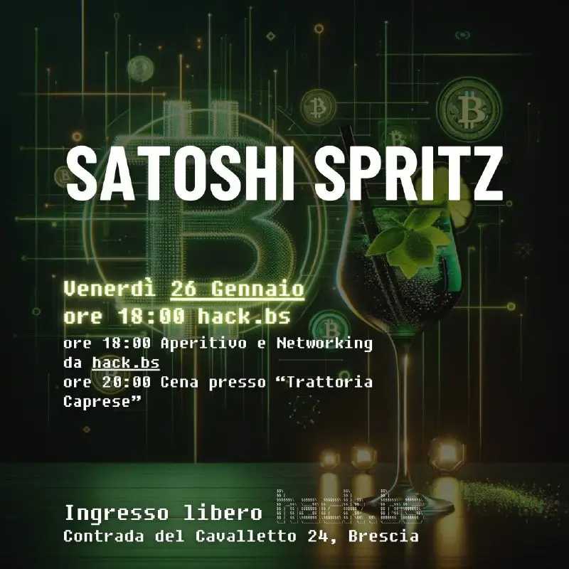 ***🍹*** Torna il Satoshi Spritz Brescia!
