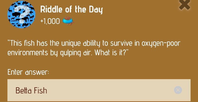 **Zoo Story Riddle of the Day**