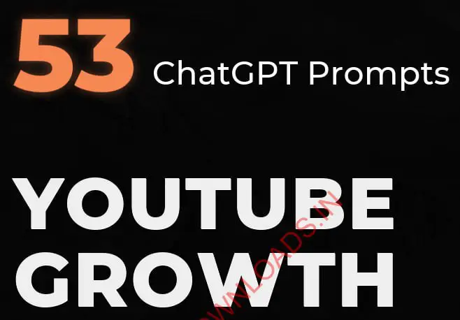 [​​](https://telegra.ph/file/20256715c9ab8ce5c596d.jpg)**53 ChatGPT Prompts For Your Youtube Growth***- Start a channel and grow with ease using these secret ChatGPT Prompts