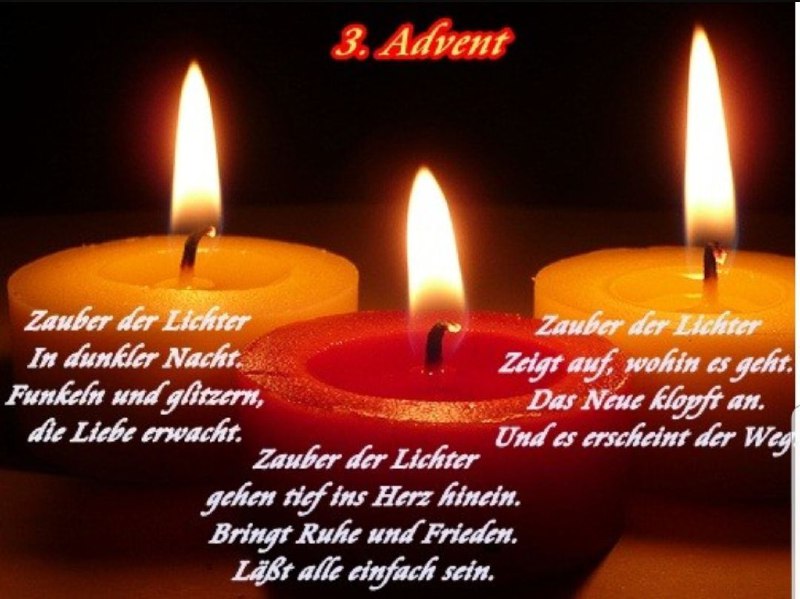 Wünsche einen erholsamen 3.Advent