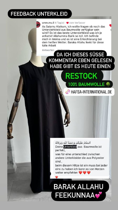 Unterkleid **100% Baumwolle**Im Sommer als auch …