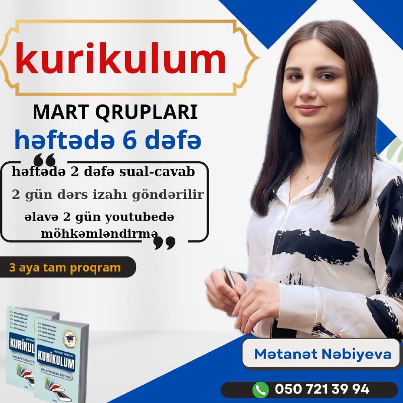 KURİKULUM MƏTANƏT NƏBİYEVA