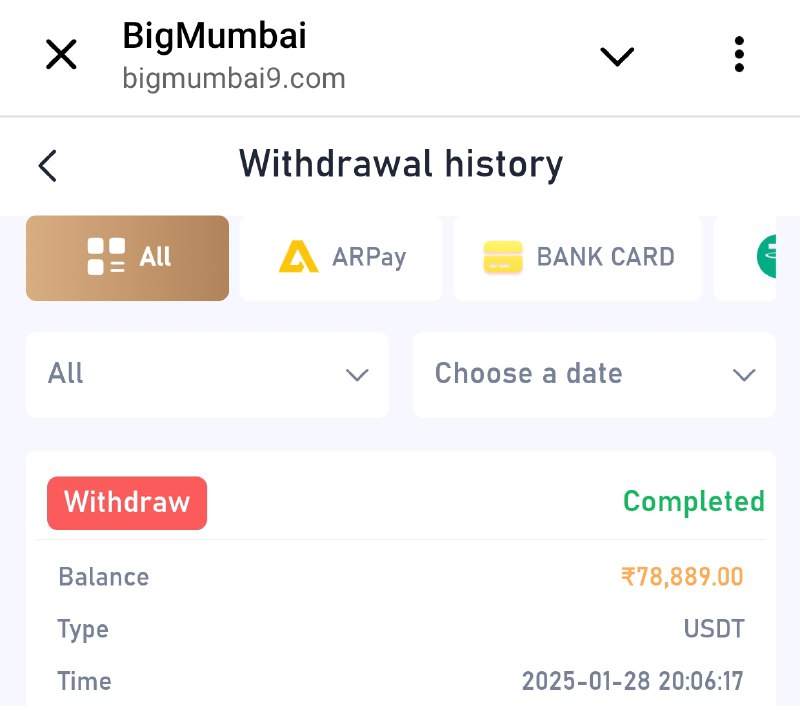 70000₹ BigMumbai Today Withdrawal Proof ***🔥******😍*** …