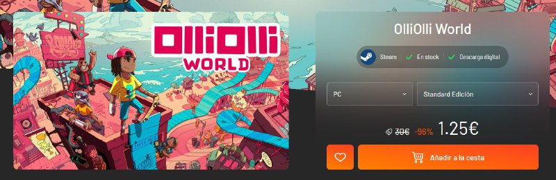 [​​](https://telegra.ph/file/a20139c2e522613e78c6a.jpg)[#OFERTAS](?q=%23OFERTAS) : ¡¡OFERTAZA!! El juego OlliOlli World está a precio BRUTAL en [@InstantGamingES](https://t.me/InstantGamingES) para Steam y funciona genial en Steam …