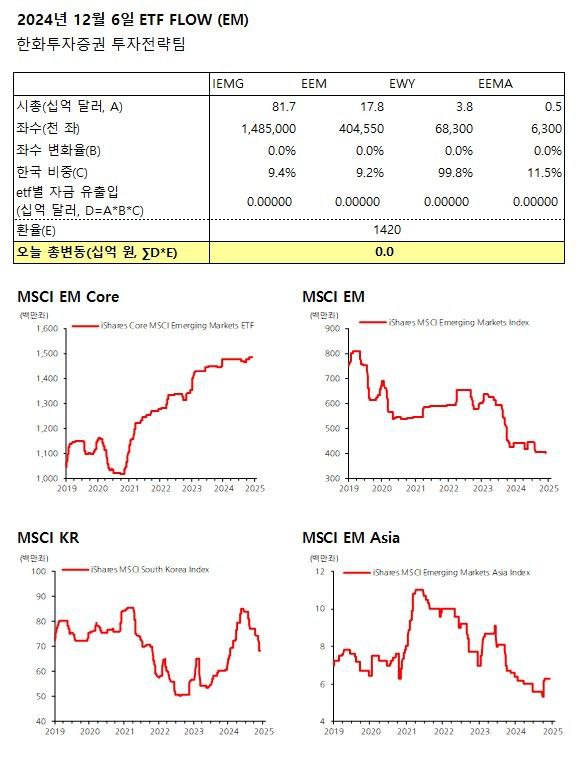 2024년 12월 06일 ETF Flow(EM)