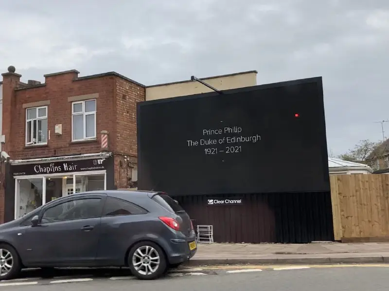 This digital billboard has disabled all …