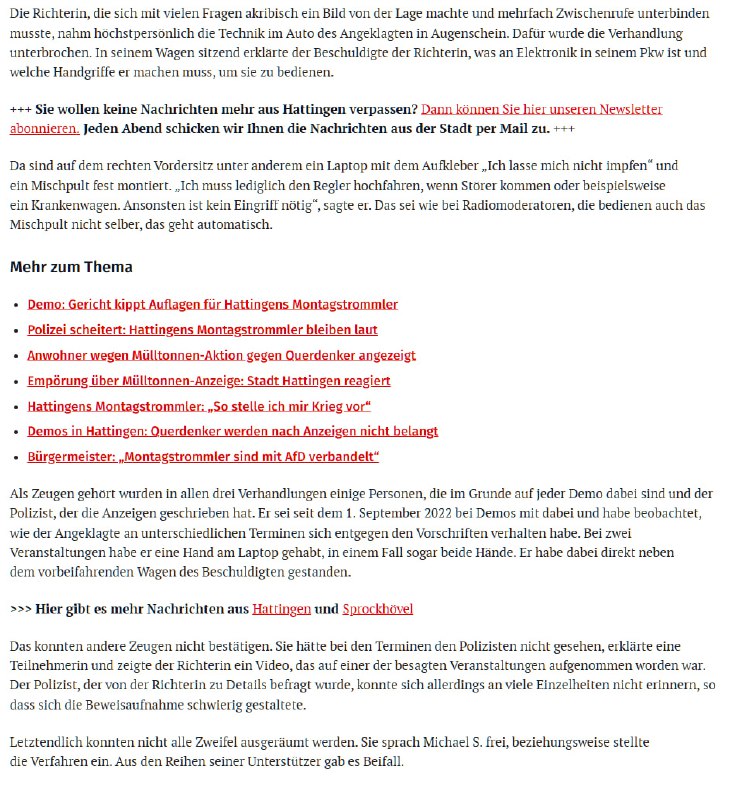 Hattingen-für-Frieden Presse