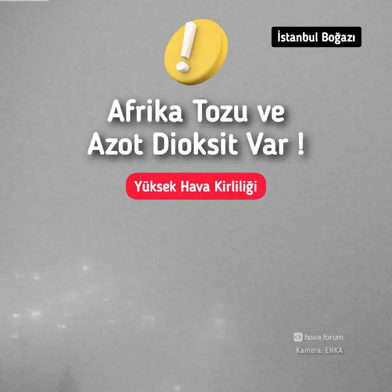 İstanbul'da Afrika tozu ile sis birleşti. …