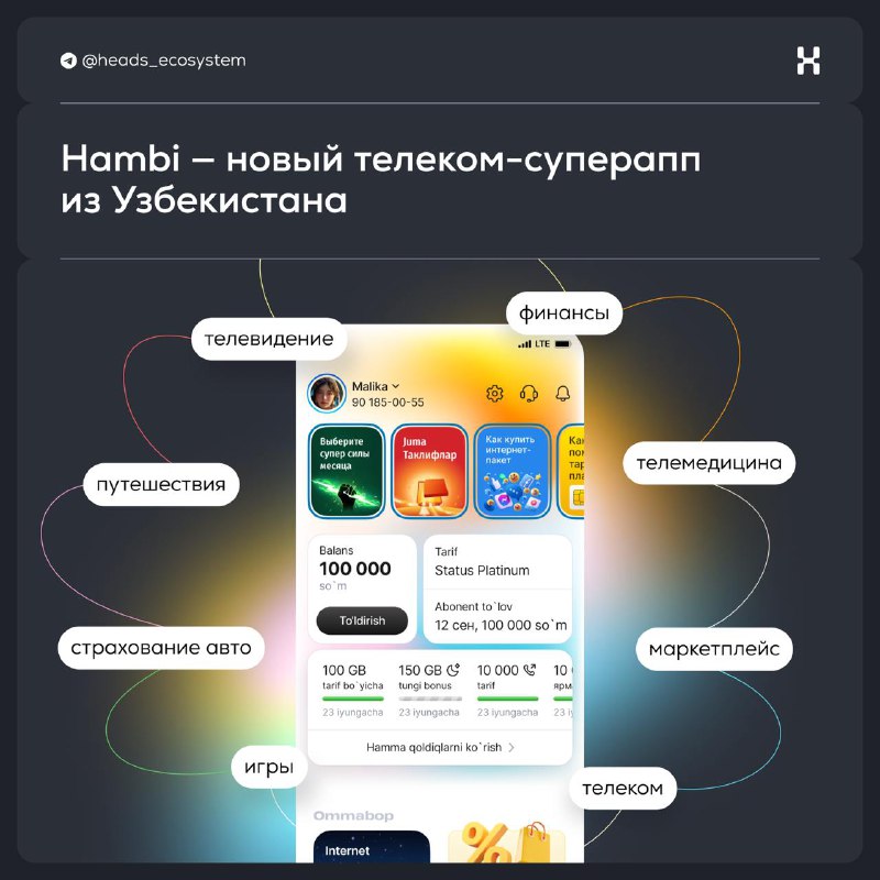 **Hambi — новый телеком-суперапп из Узбекистана**