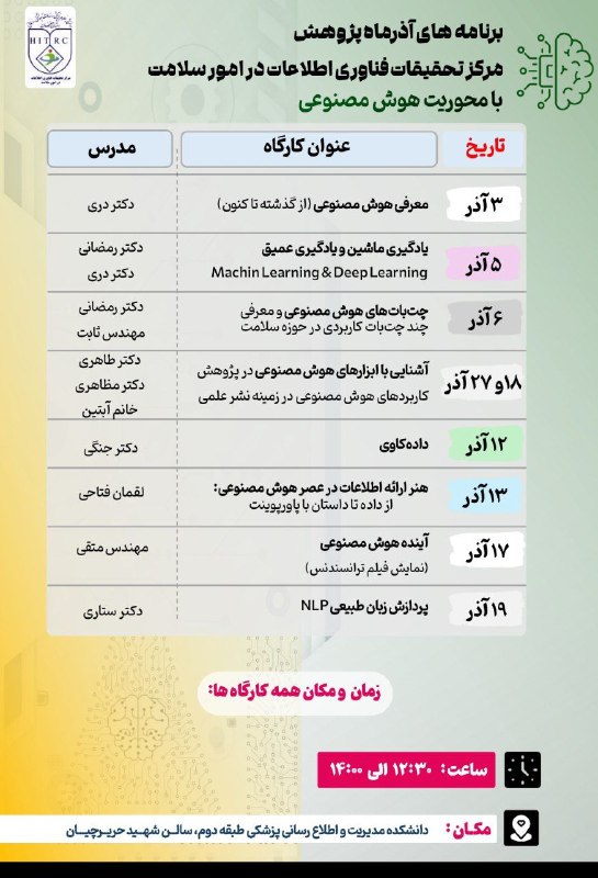 مرکز تحقیقات برگزار می کند: