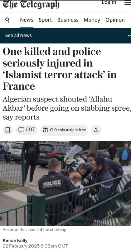 The "Religion of Peace" strikes again. …