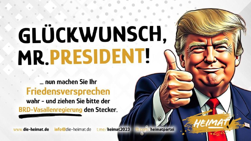 Herzlichen Glückwunsch, Donald Trump!