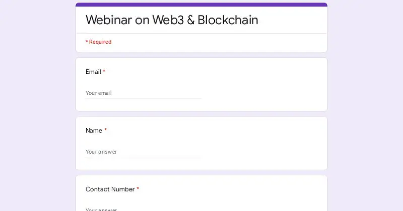Webinar on the topic of, " Intro to Web3 " tomorrow ***🚀******🚀***