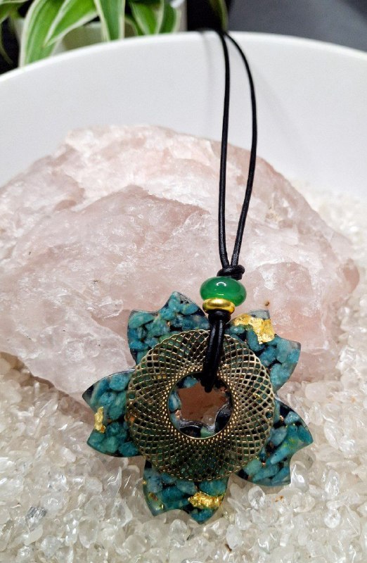 ***🌿***Orgonit Blumen Amulett***🌿***