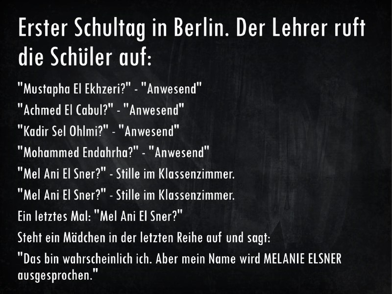 »Erster Schultag in Berlin. Der Lehrer …