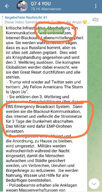 "....Dann werden sie die Blackout-Kommunikation, das …