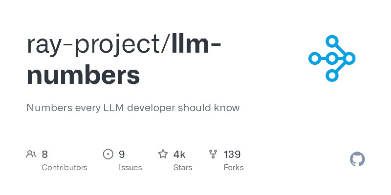 Numbers every LLM Developer should know