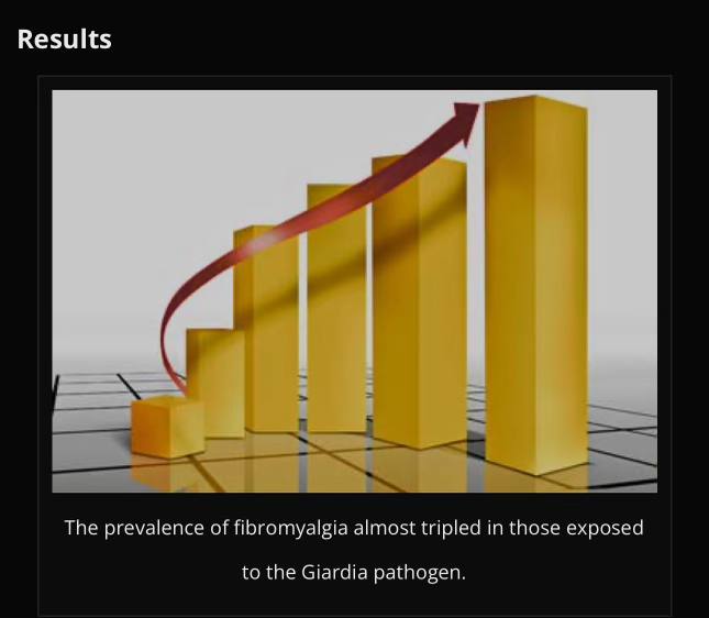 [Giardia causes fibromyalgia](https://pubmed.ncbi.nlm.nih.gov/34679267/)