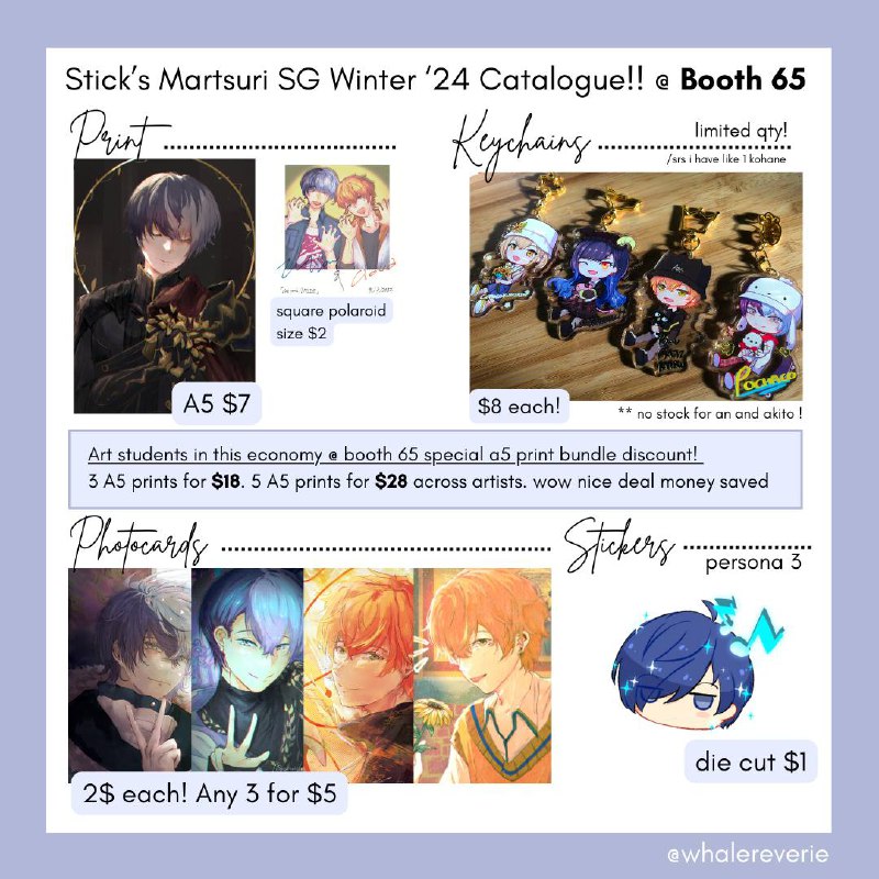 my catalogue for martsuri!! do note …