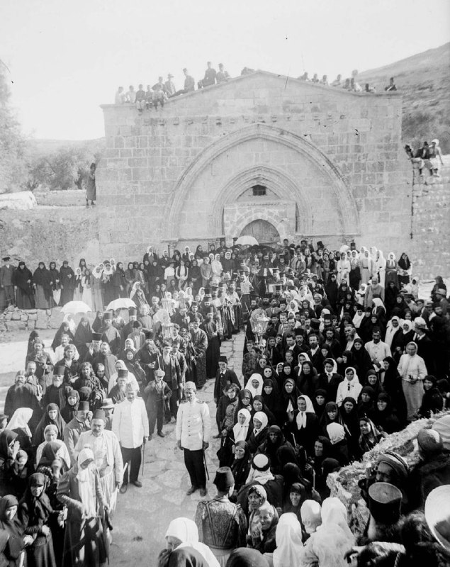 Greek Orthodox Christians gather at the …