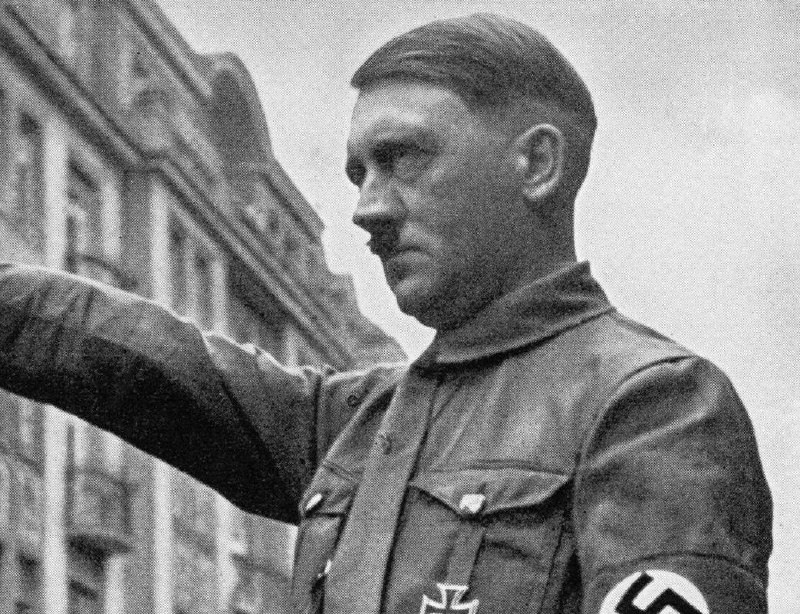 Adolf Hitler performing Elon Musk salute, …