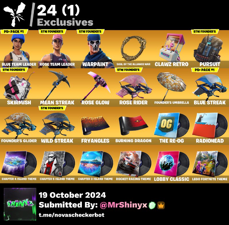 **[PC/XBOX] 8 skins | OG STW …