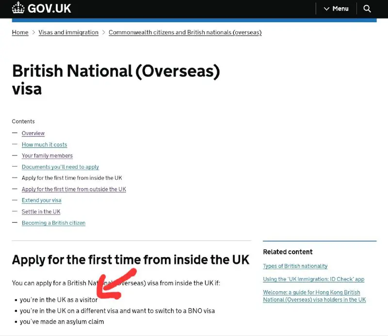 【急嘅話過咗嚟英國先申請BN(O) Visa】