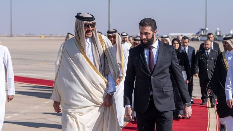 ***📌*****امیر قطر با استقبال الجولانی وارد …