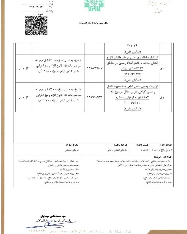 اطلاع رسانی مالی و مالیاتی هوفر