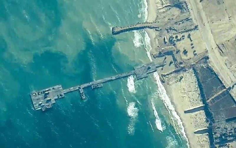Aerial photo of the humanitarian dock …