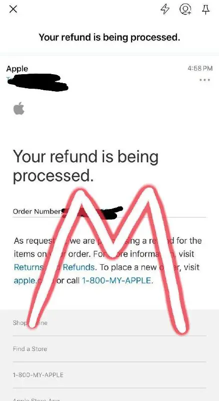 apple.com instant refund Sureshot 1 item …