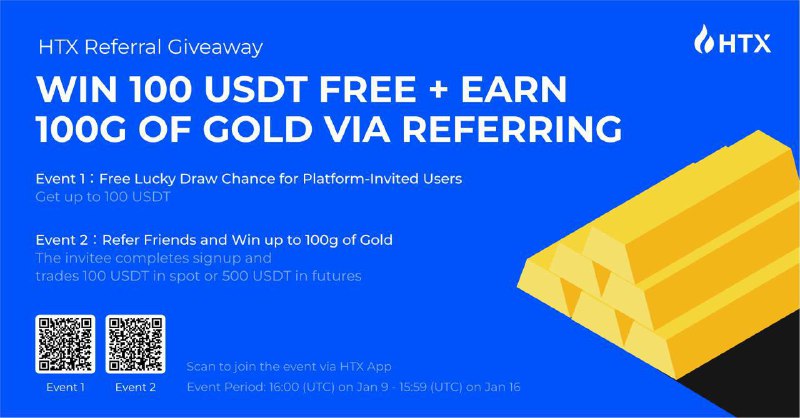 ***?*** HTX Referral Giveaway：Win 100 USDT …