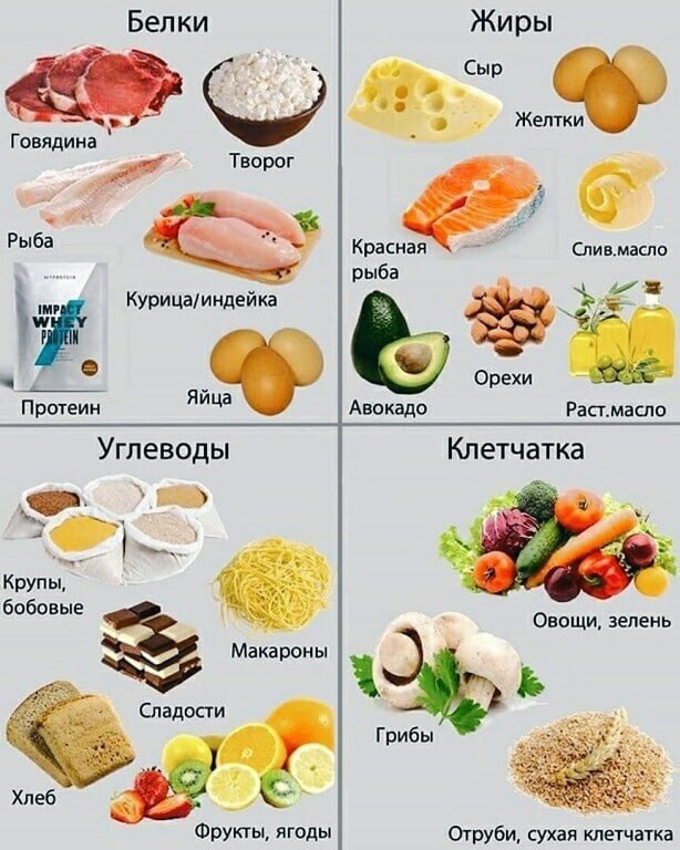 Шпаргалка пп продуктов!