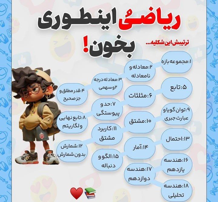 ***🔵***⇠**ریاضیو اینطوری بخون*****🆔️*** [@i\_tajrobi](https://t.me/i_tajrobi)