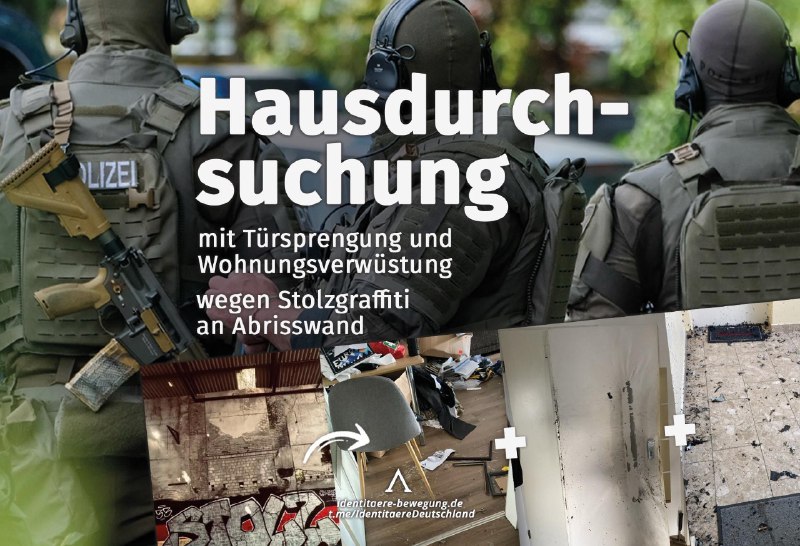 ***👮*** **Hausdurchsuchungen wegen Stolzgraffiti!**