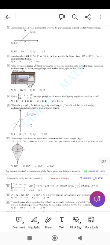 ***➡️******➡️******➡️*** [***MS testlarimizdan namuna***](https://t.me/ideal_math/3014) ***?***