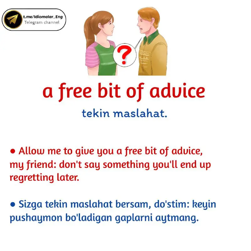 **● a free bit of advice