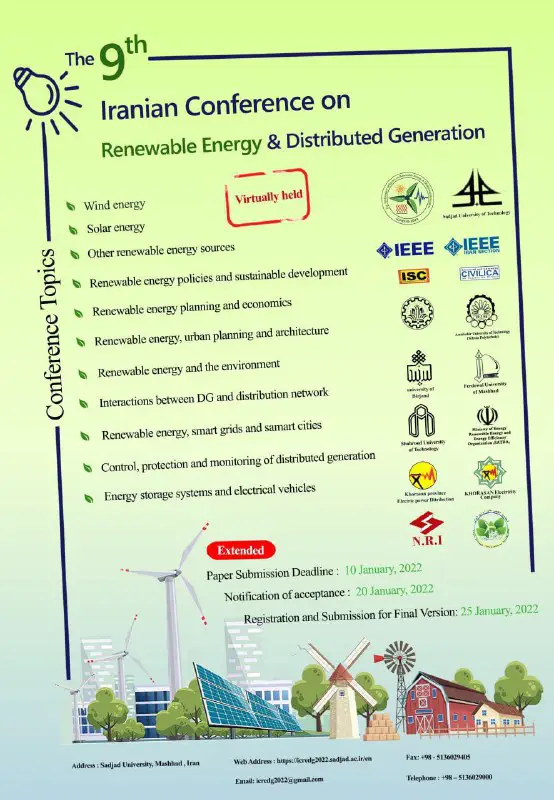 ***☘️***The 9th Iranian Conference on Renewable …