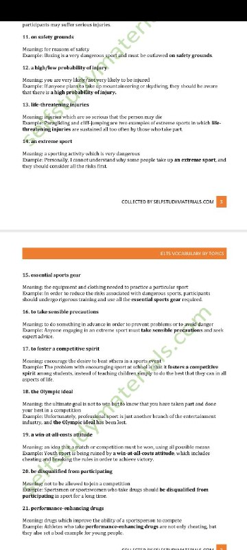 IELTS vocabulary by topics