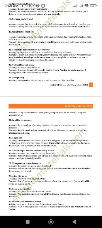 IELTS vocabulary by topics