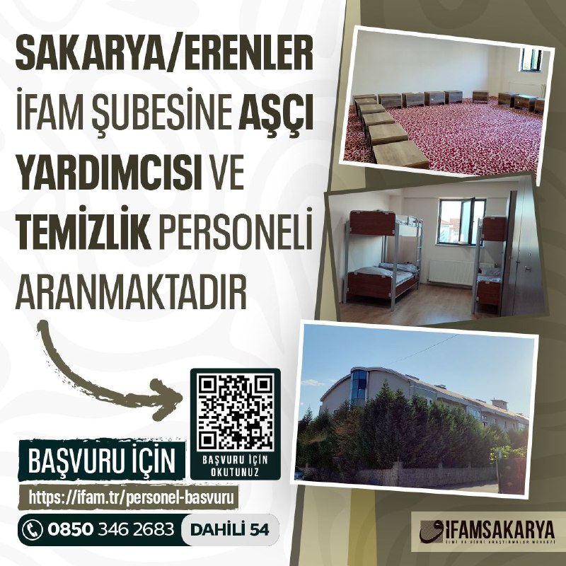 Sakarya / Erenler İfam Şubesine Aşçı …